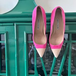 Manolo Blahnik BB Bi Color Pump Barbiecore Size 37